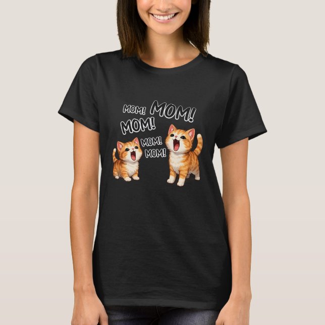 Rolig MAMMA! MAMMA! MAMMA Orange Tabby Kattungar T Shirt (Framsida)