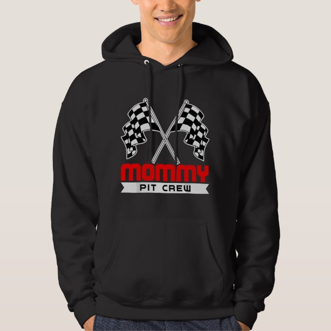 Rolig mamma racing bil kostym W Hoodie (Framsida)