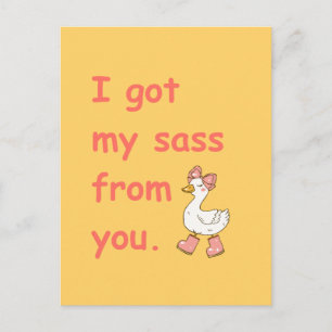 Rolig Mamma Sass-kort Söt Anka Mamma Humor Vykort