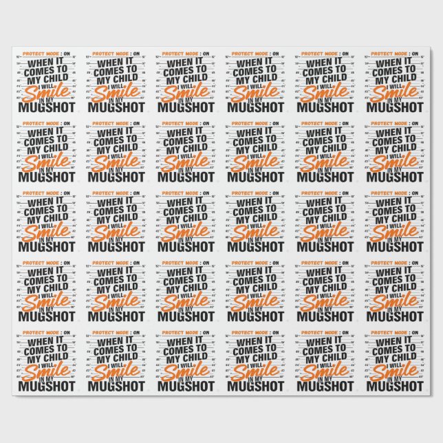 Rolig Mamma Skyddsläge Sarksast Mor Citat T-shirt Presentpapper (Platt)