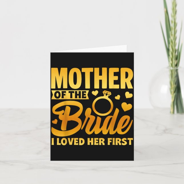 Rolig mamma till bruden moderlig kärlek bröllop kort (Framsida)