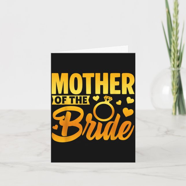 Rolig mamma till bruden moderlig kärlek bröllop kort (Framsida)