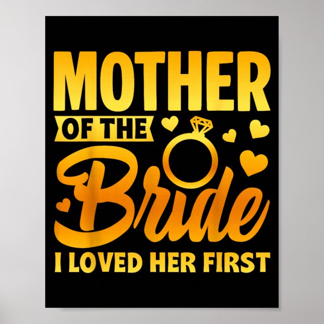 Rolig mamma till bruden moderlig kärlek bröllop poster (Framsidan)