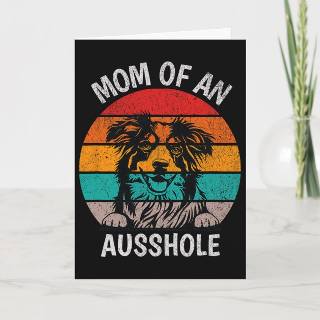 Rolig mamma till en Ausshole Australian Shepherd A Kort (Framsida)