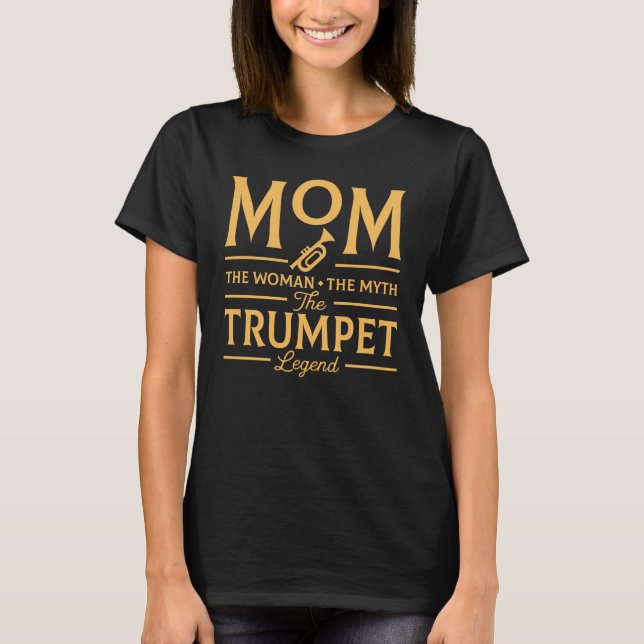 Rolig mamma trumpetlegenden t shirt (Framsida)