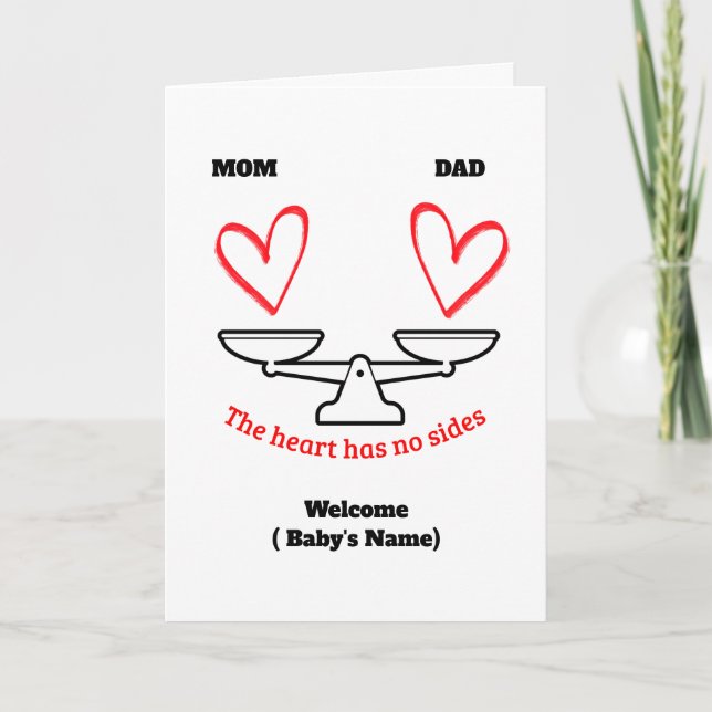 Rolig Mammas vs Pappas Balans Greeting Card - Pers Kort (Framsida)