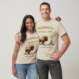 Rolig Man Löper Bison Amerikansk Buffel T-Shirt
