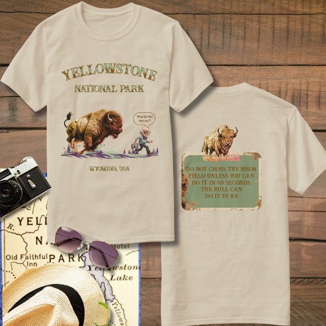 Rolig Man Springande Bison Amerikansk Buffel T-Shi T Shirt (Skapare uppladdad)