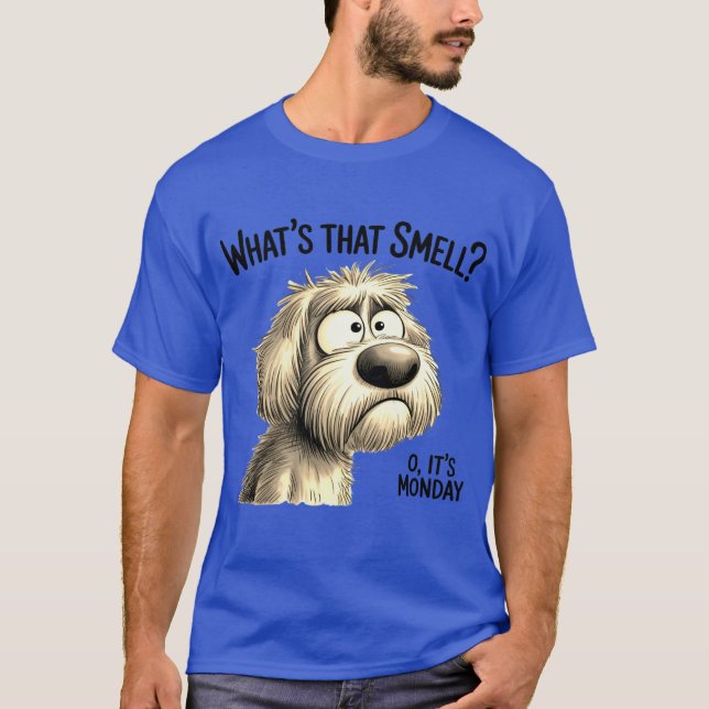 Rolig Måndag Lukt Humor Citat T Shirt (Framsida)