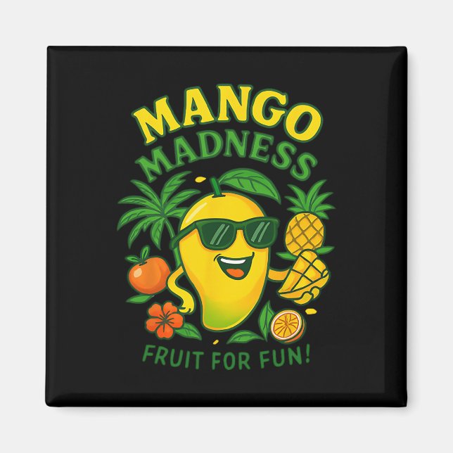 Rolig Mango Frukt Mangos Sommarlov För Barn Magnet (Framsidan)