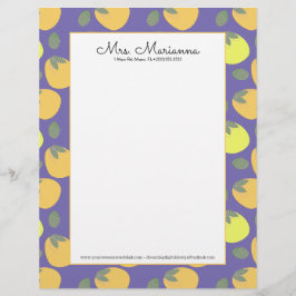 Rolig Mango Orange Gul Frukt Brevhuvud