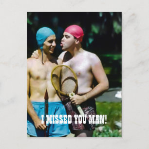 ROlig MANLIG KAMRATSKAP GUY BUDDIES POST COVID VIN Vykort