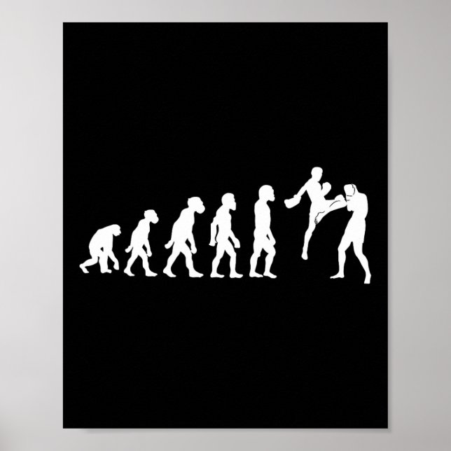 Rolig människa Muay Thai Evolution Kickboxing Mma  Poster (Framsidan)