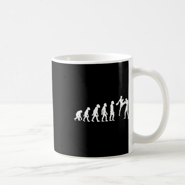 Rolig människa Muay Thai Evolution Kickboxning Mma Kaffemugg (Höger)