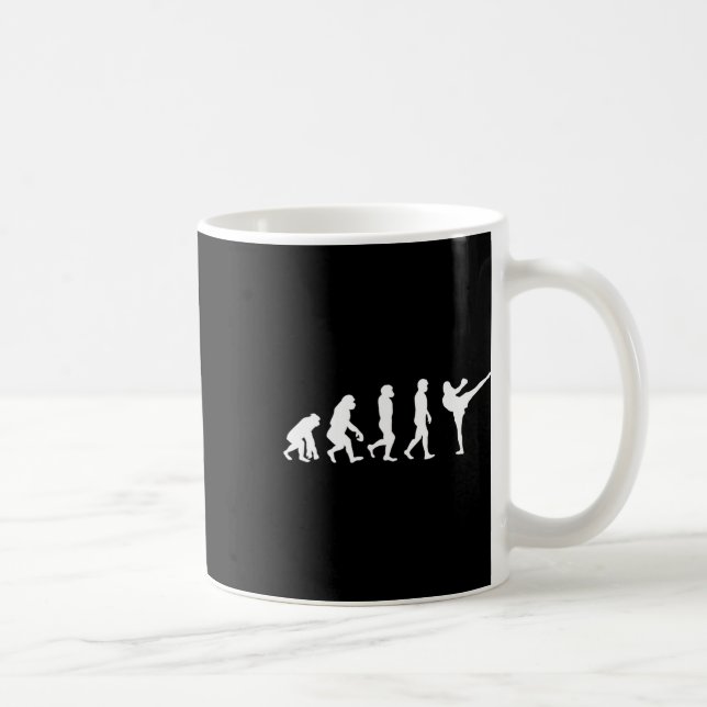Rolig människas ap gorilla evolution karate boxnin kaffemugg (Höger)