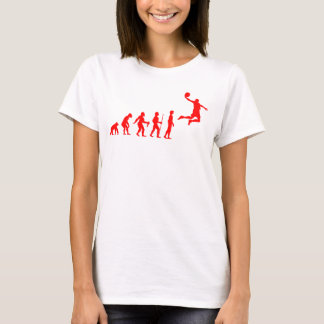 Rolig människlig evolution till basketspelare som t shirt