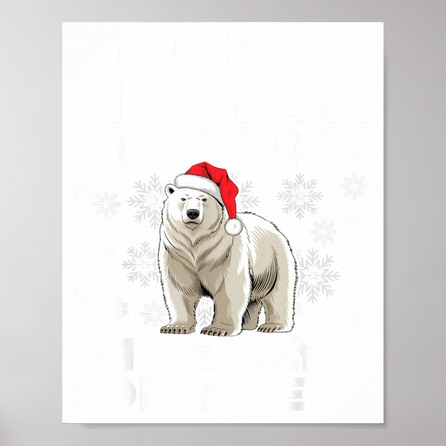Rolig människodräkt Lar Bear julbelysning Tomte Poster (Framsidan)