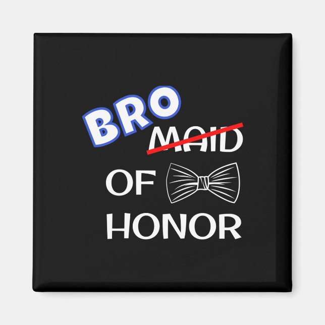 Rolig mans bröllop matchande sängkammarfest bror magnet (Framsidan)
