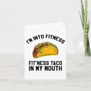 Rolig mans fitness taco mexikansk gym för tacoälsk kort