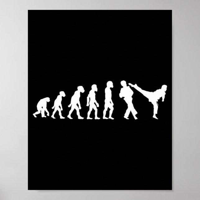Rolig Mänsklig Taekwondo Utövare Evolution Koreans Poster (Framsidan)