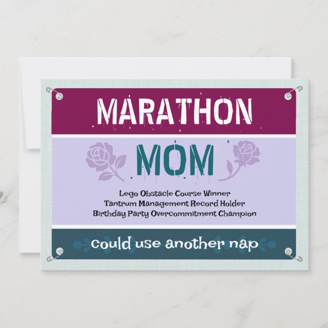 Rolig Maraton Mamma Behöver En Lugn Dag Mors Dag Kort (Framsida)