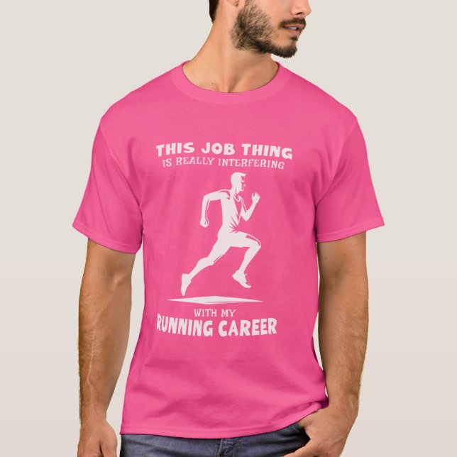 Rolig Maratonlöpare 5K-löpning T Shirt (Framsida)