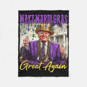 Rolig Mardi Gras Donald Trump Mardi Gras Amerikans Fleecefilt