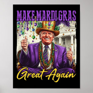 Rolig Mardi Gras Donald Trump Mardi Gras Amerikans Poster