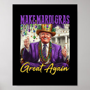 Rolig Mardi Gras Donald Trump Mardi Gras Amerikans Poster