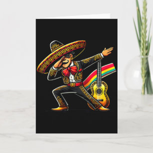 Rolig Mariachi Sombrero Cinco De Mayo Gitarr Manli Kort
