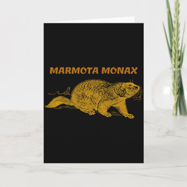 Rolig Marmota Monax Ground-hog-dagen  Kort (Framsida)