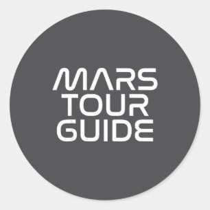 Rolig Mars födelsedagspresent Mäns Kvinnors Skämt Runt Klistermärke