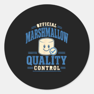 Rolig marshmallow-älskare  runt klistermärke