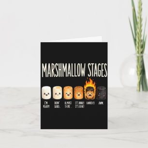 Rolig marshmallow lägereld camping s'mores kort