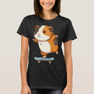 Rolig Marsvin G Skater Skateboard Ballerina Zoo Po T Shirt