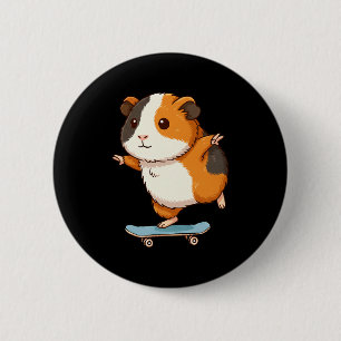 Rolig marsvin Skoter Skateboard Ballerina Zoo B Knapp