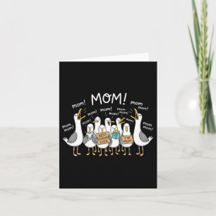 Rolig Måsfågel Mamma Mamma Hav Liv Mors Dag Fågel Kort