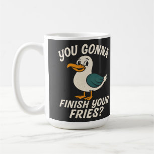 Rolig Måsgås "Kommer du äta upp dina pommes frites Kaffemugg