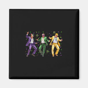 Rolig maskerad Trump-dans Mardi Gras New Orleans Y Magnet