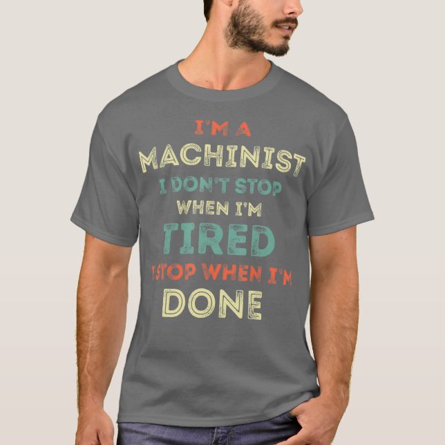 Rolig maskinist t shirt (Framsida)