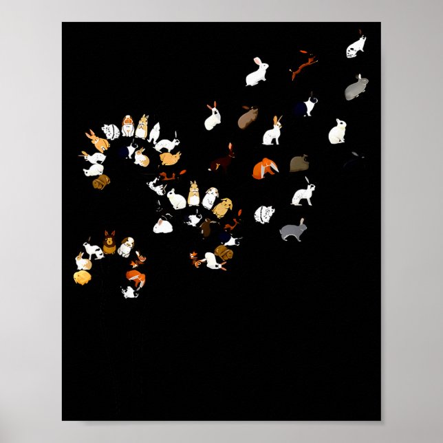 Rolig maskros kanin blomma  poster (Framsidan)