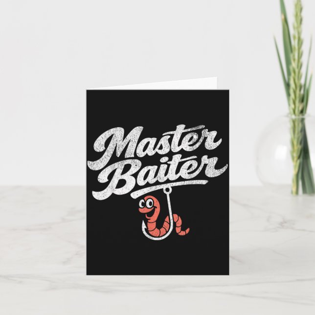 Rolig Master Baiter Fiskekrok Vintage Kort (Framsida)