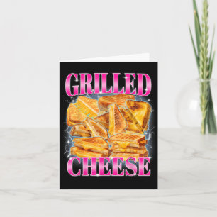 Rolig mat meme grillade ostsmörgåsar mat älskare kort