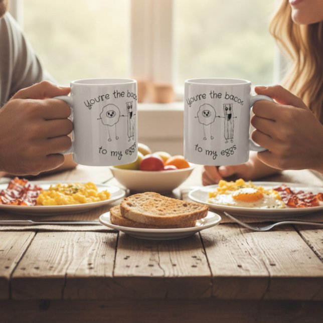 Rolig mat- och dryckesälskare Mugg | Romantisk bac (Skapare uppladdad)