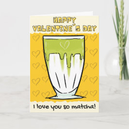 Rolig Matcha Alla Hjärtans Dag-kort Kort