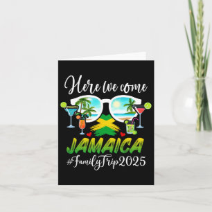Rolig Matchande Familjeresa Jamaica 2025 Svart V-r Kort