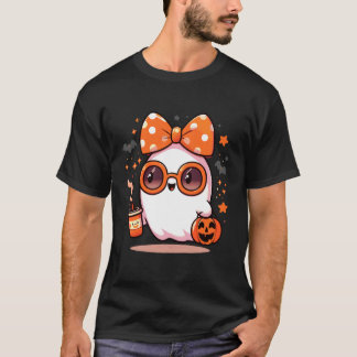 Rolig Matchande Halloween Kostym Boo Iced Coffee S T Shirt