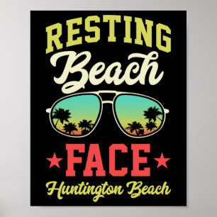 Rolig Matchande Huntington Beach Avslappnad Strand Poster