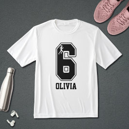 Rolig Matchande Nummer 6 Löpande Par med Anpassat T Shirt