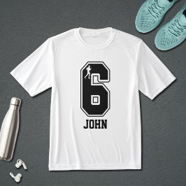 Rolig Matchande Nummer 6 Par Löpning Anpassat Namn T Shirt